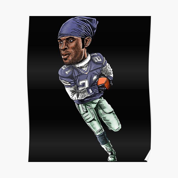 Deion Sanders Jerry Rice Football Drawing Illustrated Art -   Hong Kong