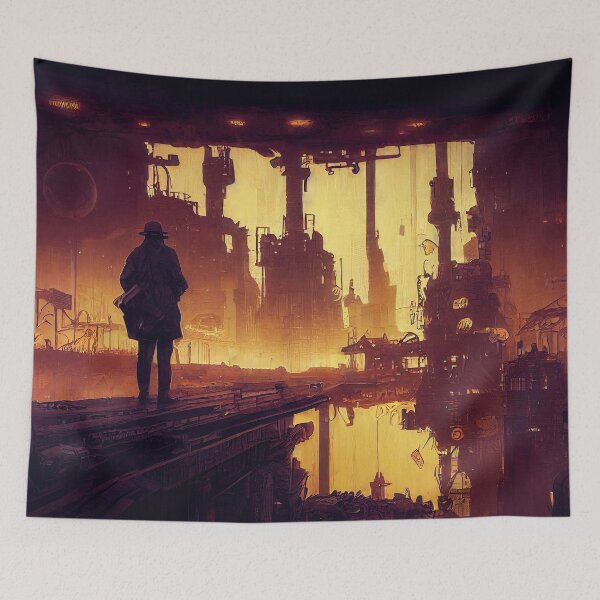 Item preview, Atom Punk Cityscape designed and sold by AM FineArtPrints.