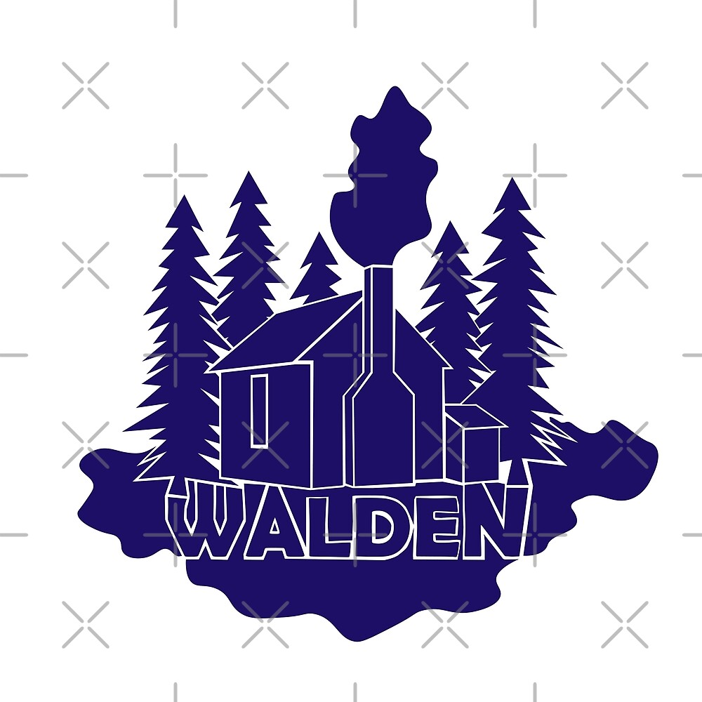 "Walden - Henry David Thoreau (Blue version)" by Printables Passions | Redbubble
