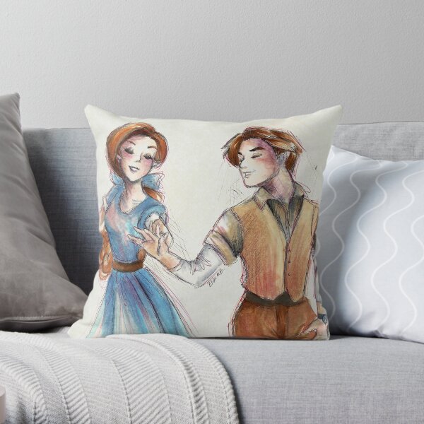 Anastasia and Dimitri Throw Pillow
