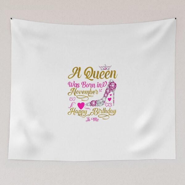 Item preview, A Queen Was Born in November Happy Birthday To Me high heel designed and sold by TGMerwin.