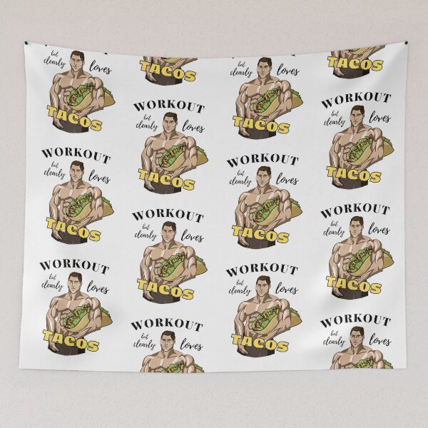 Item preview, Workout but clearly loves tacos designed and sold by Marti t-shirts.