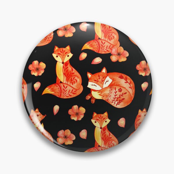 Item preview, Happy fox woodland pattern designed and sold by pinkyfish1010.