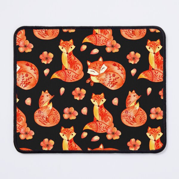 Item preview, Happy fox woodland pattern designed and sold by pinkyfish1010.
