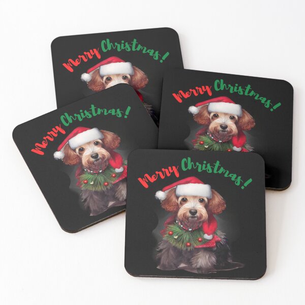 Item preview, Merry christmas poodle puppy designed and sold by HarriPaloma.