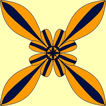 Artwork thumbnail, Geometric Flower Style Pattern by patternologyy
