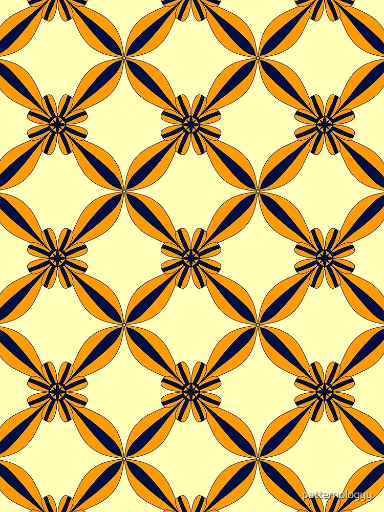 Thumbnail 3 of 3, Scarf, Geometric Flower Style Pattern designed and sold by patternologyy.