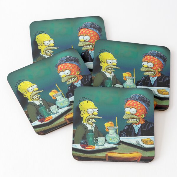Item preview, Van Gogh Simpsons having lunch in cafe designed and sold by osssoconcept.