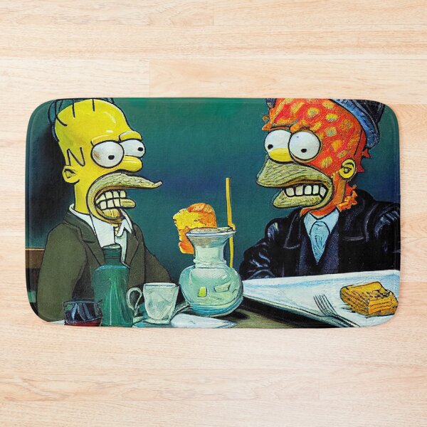 Item preview, Van Gogh Simpsons having lunch in cafe designed and sold by osssoconcept.