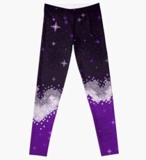 Legging Colorblock Galaxy: violeta, gris, blanco, negro