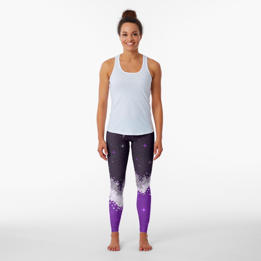 GALAXY CAPRI Leggings Womens Leggings Yoga Pants Purple and Grey