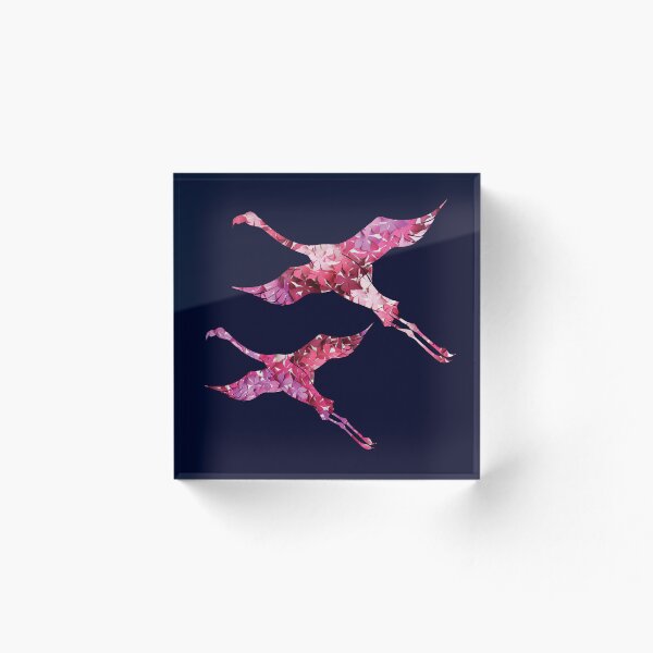 Artikelvorschau, Rosafarbene Blumen-Flamingos fliegen entworfen und verkauft von MidnightMagpie.