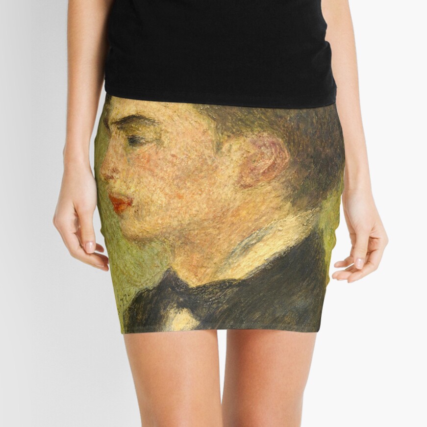 Georges Rivière Oil Painting by Auguste Renoir Mini Skirt