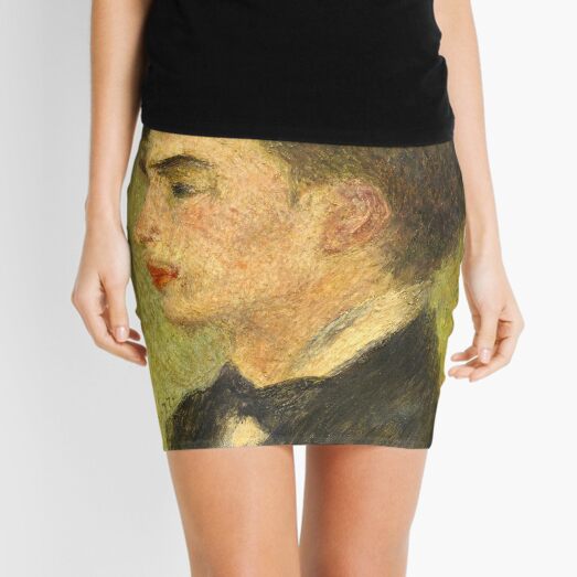Georges Rivière Oil Painting by Auguste Renoir Mini Skirt