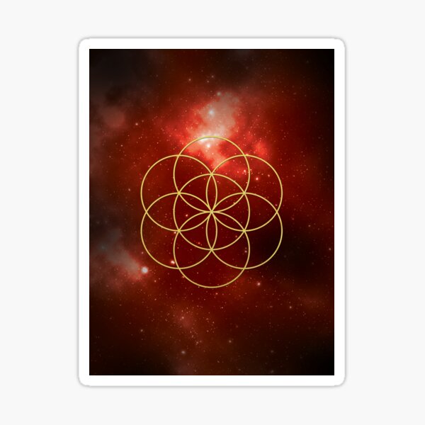 Seed Of Life Sacred Geometry Space Sticker For Sale By Ciretose   St,small,507x507 Pad,600x600,f8f8f8.u1 