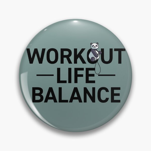 Item preview, Workout life balance, motivational statement quote with panda bear and jump rope designed and sold by TrueType.