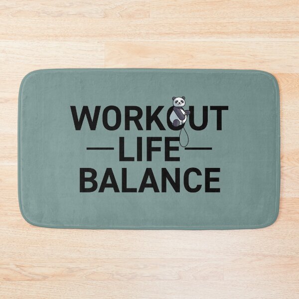 Item preview, Workout life balance, motivational statement quote with panda bear and jump rope designed and sold by TrueType.