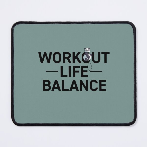 Item preview, Workout life balance, motivational statement quote with panda bear and jump rope designed and sold by TrueType.