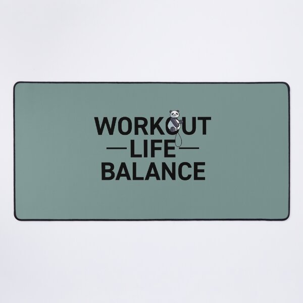 Item preview, Workout life balance, motivational statement quote with panda bear and jump rope designed and sold by TrueType.