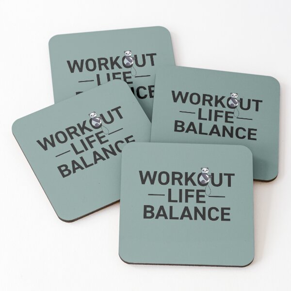 Item preview, Workout life balance, motivational statement quote with panda bear and jump rope designed and sold by TrueType.