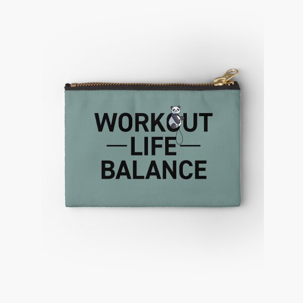 Item preview, Workout life balance, motivational statement quote with panda bear and jump rope designed and sold by TrueType.