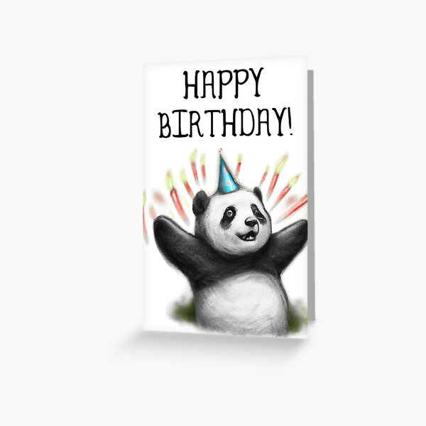 Item preview, Panda Birthday Card designed and sold by griffiths555.