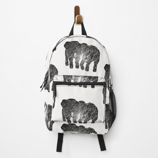 Item preview, Two elephants (Black and White) designed and sold by MidnightMagpie.