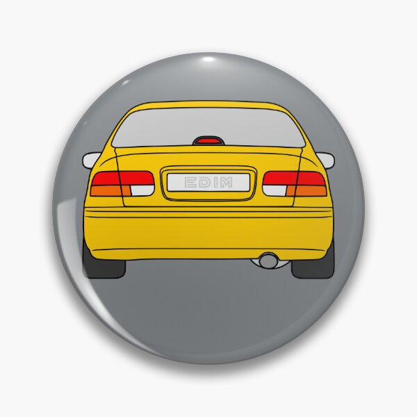 Item preview, Honda Civic EJ EK EN coupe yellow color designed and sold by EdimDesign.