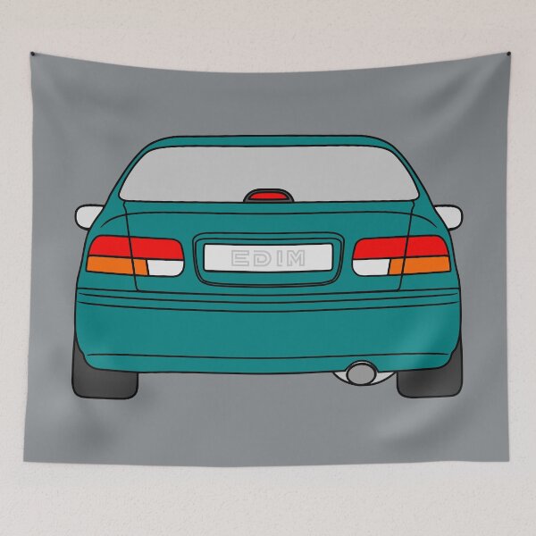 Item preview, Honda Civic EJ EK EN coupe turquoise color designed and sold by EdimDesign.