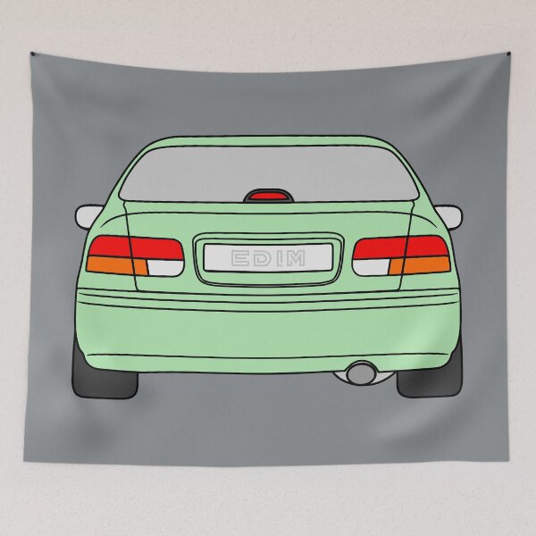 Item preview, Honda Civic EJ EK EN coupe light green color designed and sold by EdimDesign.