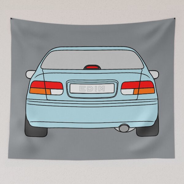 Item preview, Honda Civic EJ EK EN coupe light blue color designed and sold by EdimDesign.