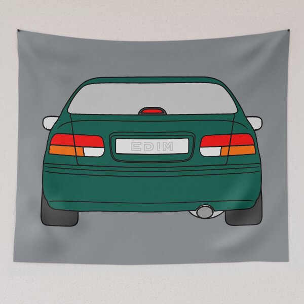 Item preview, Honda Civic EJ EK EN coupe bottle green color designed and sold by EdimDesign.