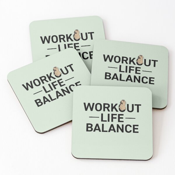 Item preview, Workout life balance, motivational statement quote with pug and jump rope designed and sold by TrueType.