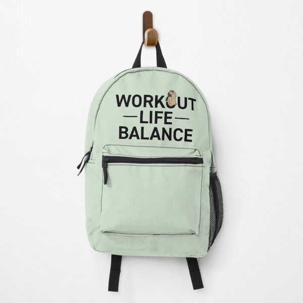 Item preview, Workout life balance, motivational statement quote with pug and jump rope designed and sold by TrueType.