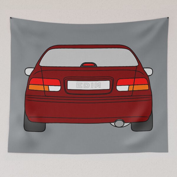 Item preview, Honda Civic EJ EK EN coupe bordeaux color designed and sold by EdimDesign.