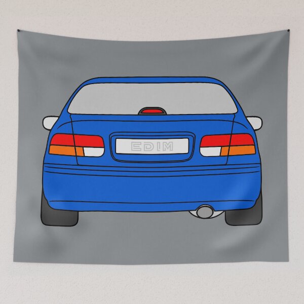 Item preview, Honda Civic EJ EK EN coupe blue color designed and sold by EdimDesign.