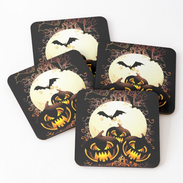 Item preview, Black Evil Pumpkins Halloween Night designed and sold by BluedarkArt.