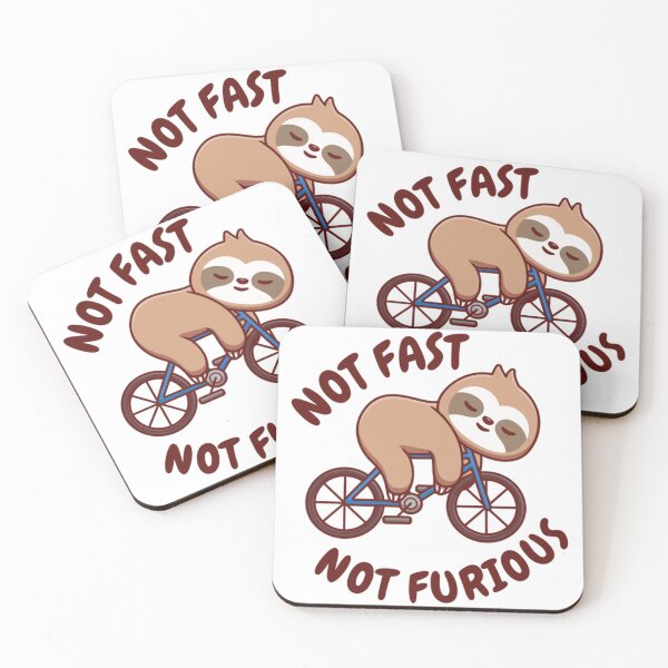 Item preview,   Not Fast Not Furious Sloth - Not Fast Not Furious -  Sloth With Bicycle designed and sold by Alice-Stewart.