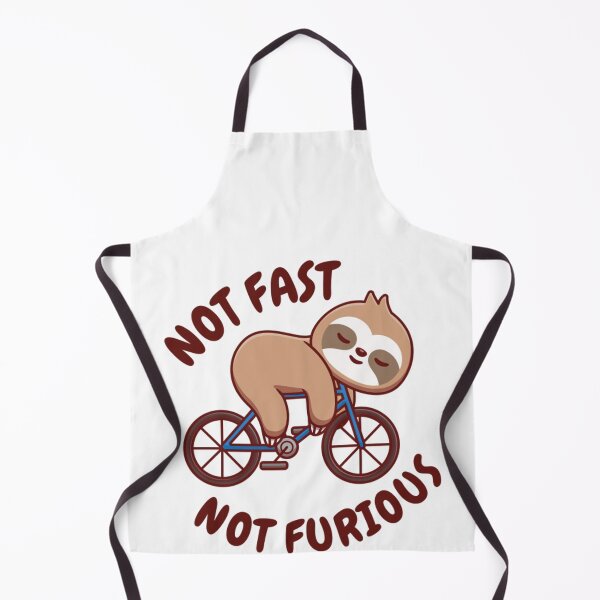 Item preview,   Not Fast Not Furious Sloth - Not Fast Not Furious -  Sloth With Bicycle designed and sold by Alice-Stewart.