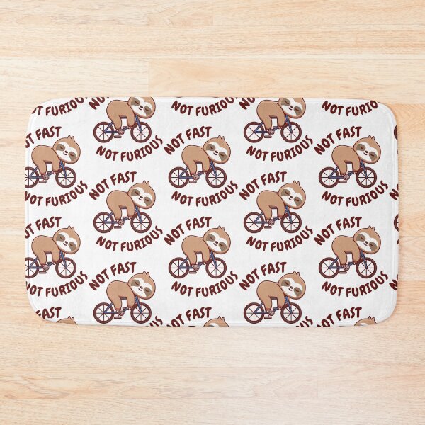 Item preview,   Not Fast Not Furious Sloth - Not Fast Not Furious -  Sloth With Bicycle designed and sold by Alice-Stewart.
