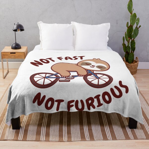 Item preview,   Not Fast Not Furious Sloth - Not Fast Not Furious -  Sloth With Bicycle designed and sold by Alice-Stewart.