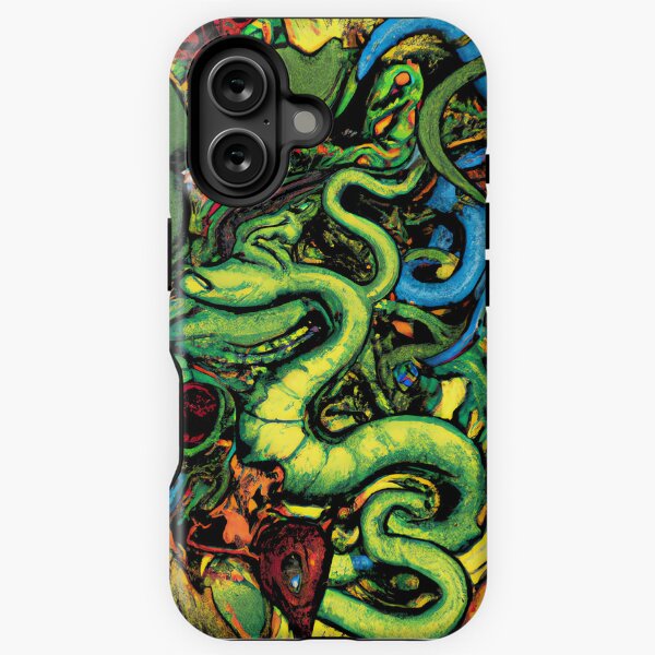 Explosion of Color - Retro Reptiles and Amphibian Design iPhone Tough Case