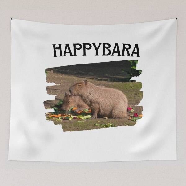 Item preview, Happybara - capybara - capy - happy - dont worry - cute designed and sold by Mechanical-Artt.