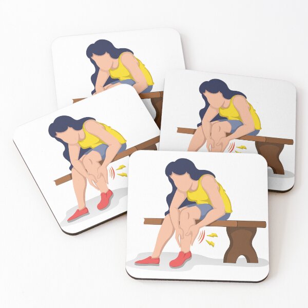 Item preview, illustration person with symptoms of cramp, peripheral neuropathy, numbness and tingling designed and sold by LucianoCosmo.
