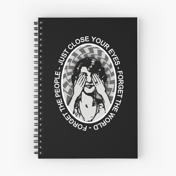 Item preview, just close your eyes white - eye less girl in an oval optical illusion - Forget The World, Forget The People designed and sold by OptLuv.
