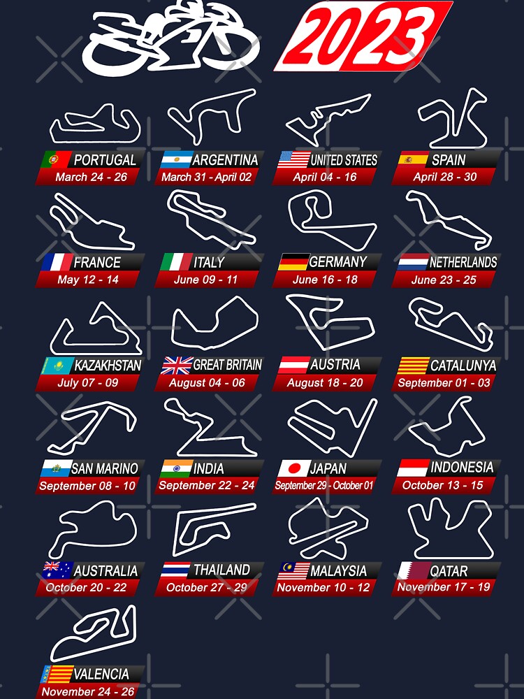 2023 MotoGP™ calendar: countries, circuits & dates