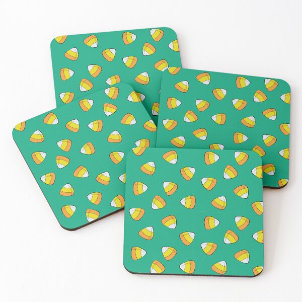 Item preview, Candy Corn Teal Background Pattern designed and sold by Claudia McBain.
