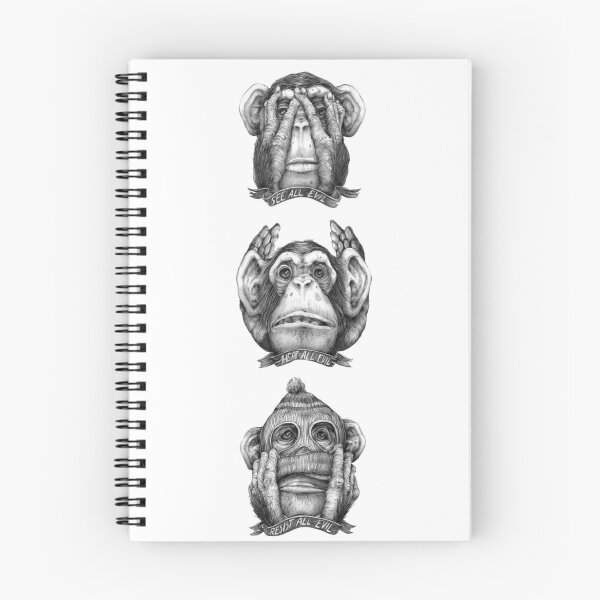 Item preview, Three wise monkeys illustration  designed and sold by BAMER2212.