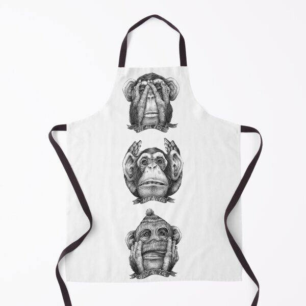 Item preview, Three wise monkeys illustration designed and sold by BAMER2212.