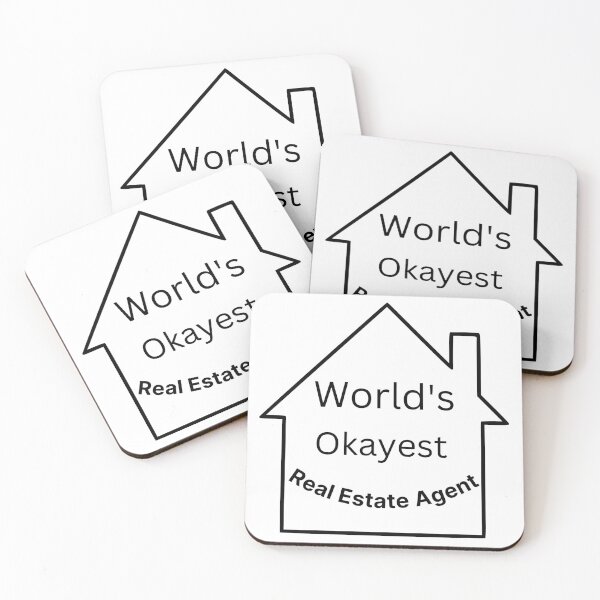 Item preview, World's Okayest Real Estate Agent designed and sold by LYNNEAPUGH.